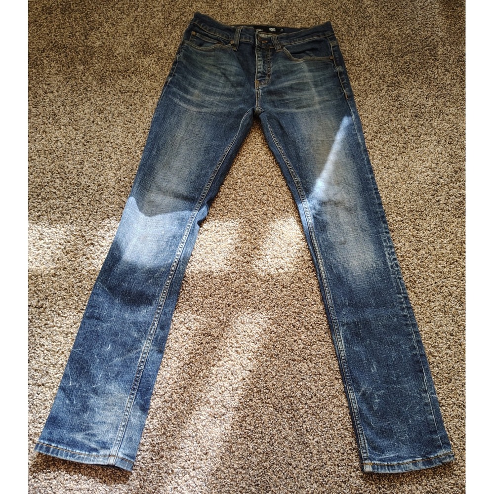 RSQ London Skinny Jeans Mens 30x32 Medium Wash Blue Denim Stretch Slim Fit